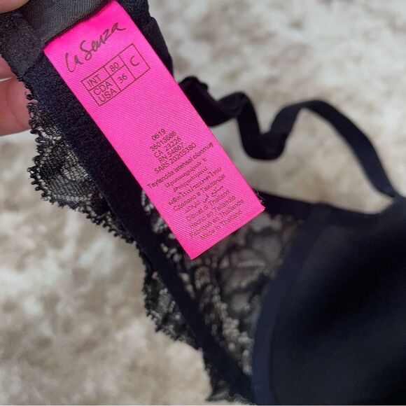 La Senza Beyond Sexy Push Up Bra black lace SZ 36 C - Picture 6 of 7